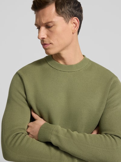 SELECTED HOMME Regular Fit Pullover aus reiner Bio-Baumwolle Modell 'DANE' Oliv 3