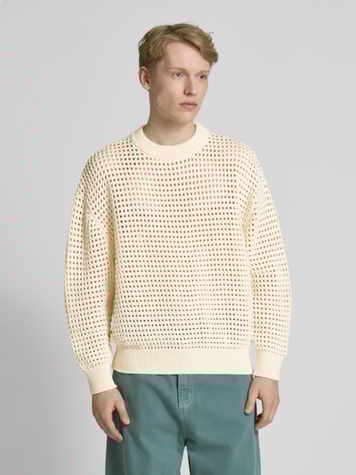 BLKVIS Strickpullover mit Lochmuster Offwhite 4
