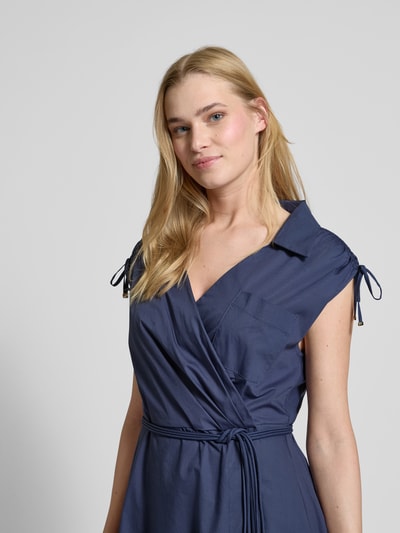Marella Midikleid mit Bindegürtel Modell 'RIVERA' Marine 3
