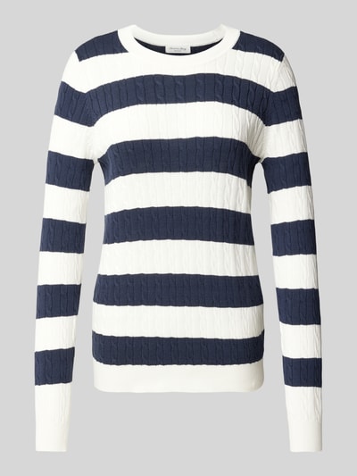 Christian Berg Woman Strickpullover mit Zopfmuster Offwhite 2