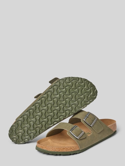 Birkenstock Slippers met doornsluitingen, model 'Arizona' Olijfgroen - 4