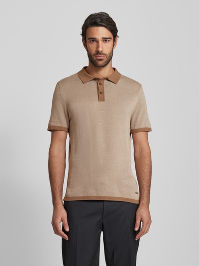 JOOP! Collection Poloshirt mit kurzer Knopfleiste Modell 'Trent' Beige 4