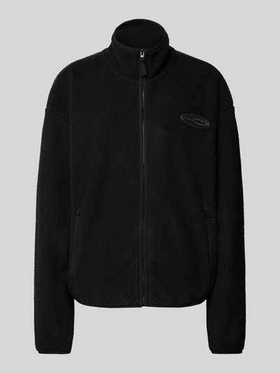 Review Fleecejacke mit Label-Patch Black 2