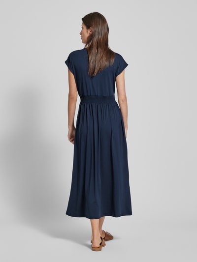 Fransa Midi-jurk met V-hals, model 'Seen' Marineblauw - 5