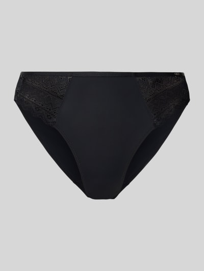 Skiny Slim fit bikinibroekje met kant, model 'Initial' Zwart - 1