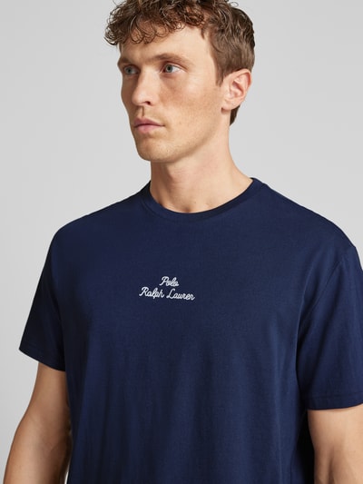 Polo Ralph Lauren Regular Fit T-Shirt mit Label-Stitching Marine 3