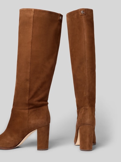 Lauren Ralph Lauren Stiefel aus echtem Veloursleder mit Logo-Detail Modell 'ARTIZAN TALL' Mittelbraun 2