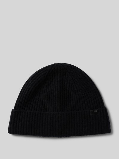 BOSS Czapka z mieszanki wełny i kaszmiru model ‘FILIPPO’ Czarny 1