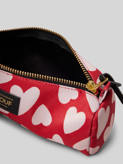 WOUF Make-uptasje in rood met all-over motief, model 'Amore' Rood - 3