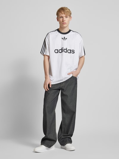 adidas Originals T-Shirt mit Label-Print Weiss 1