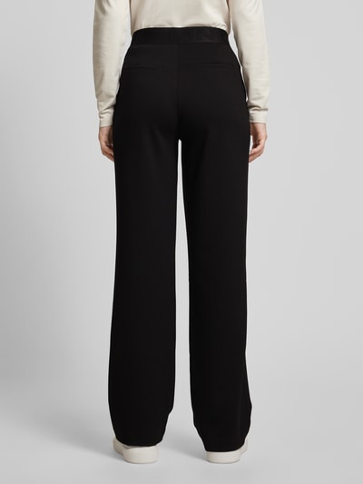 monari Regular fit stoffen broek met vaste persplooien Zwart - 5