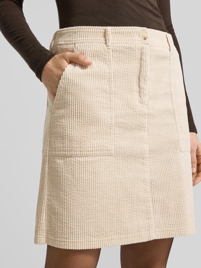 OPUS Minirok met steekzakken, model 'Reah' Beige - 3