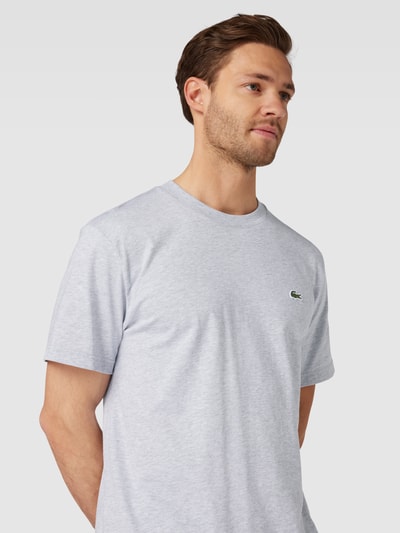 Lacoste T-Shirt mit Logo-Detail Modell 'BASIC ON' Hellgrau Melange 3