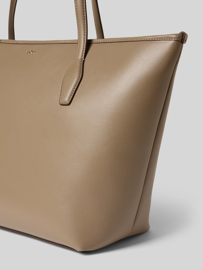 Produktfoto, beżowa torba shopper z materiału skóropodobnego model 'SANDY' od BOSS, gładka powierzchnia, damska torba shopper BOSS