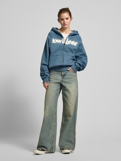 Low Lights Studios Oversized Sweatjacke mit Reißverschluss Modell 'Starlight' Blau 1