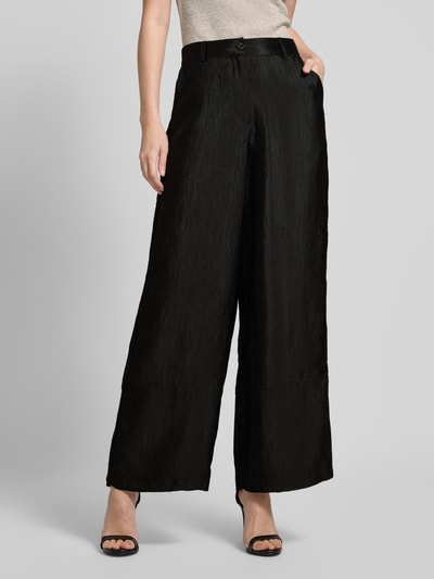 Vero Moda Relaxed Fit Weite Hose aus fließendem Viskose-Mix Modell 'RAQUEL' Black 4