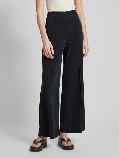 Esprit Wide Leg Stoffhose mit fixierten Bügelfalten Black 4