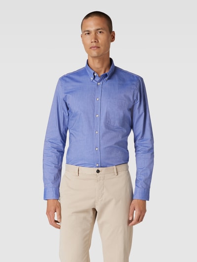 Jake*s Business-Hemd mit Button-Down-Kragen Royal 4