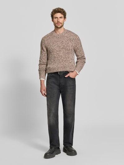 FTC Cashmere Slim Fit Strickpullover aus reinem Kaschmir Beige 1