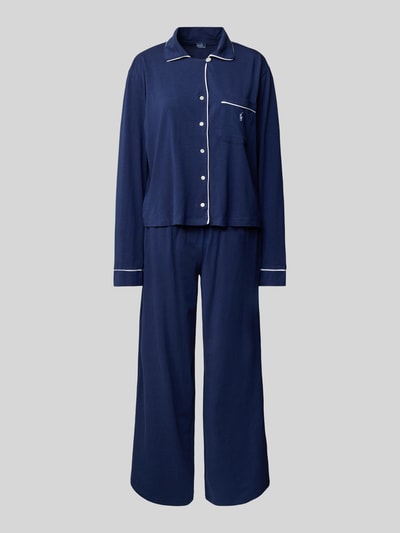 Polo Ralph Lauren Pyjama mit Logo-Stitchings Modell 'POLO ESSENTIALS' Dunkelblau 1