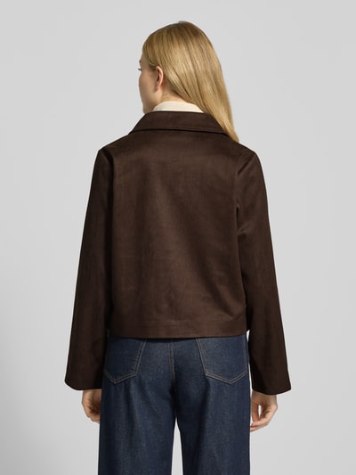 Neo Noir Regular Fit Blazer in Leder-Optik Modell 'Nilo' Dunkelbraun 5