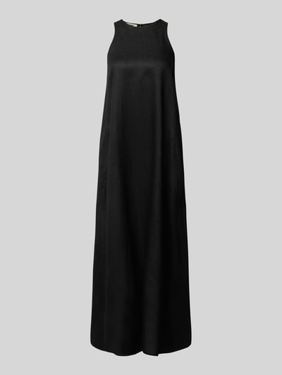 ECOALF Leinenkleid mit Rundhalsausschnitt Modell 'UKARAALF' Black 2