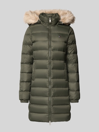 Tommy Jeans Płaszcz puchowy o kroju regular fit z wypełnieniem kaczym puchem Oliwkowy 2