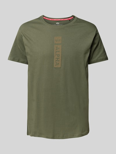 Alpha Industries T-Shirt aus reiner Baumwolle Oliv 1