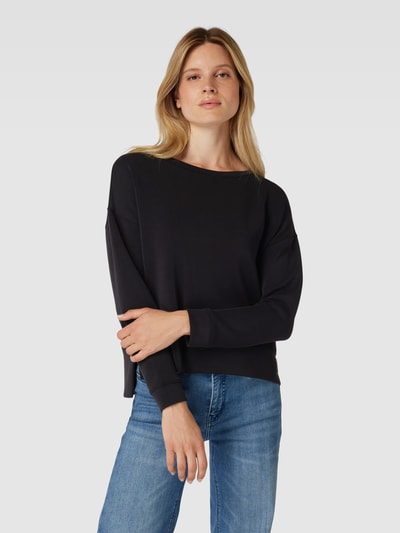 comma Casual Identity Sweatshirt met labelapplicatie Zwart - 4