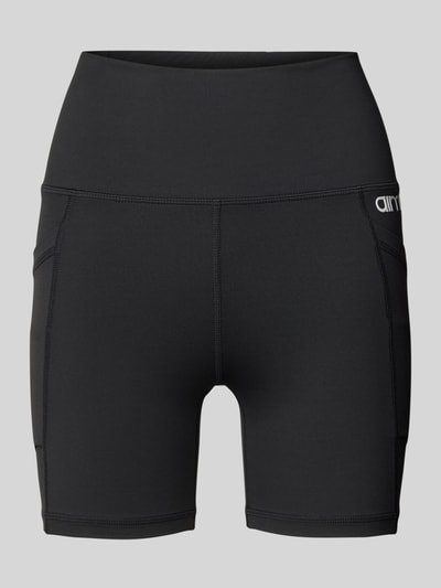 AIMN Skinny Fit Radlerhose mit Label-Print Black 2