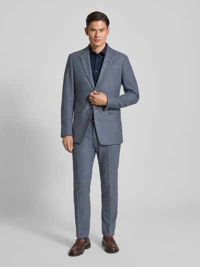 BOSS Slim Fit Businesshemd aus Baumwoll-Mix Modell 'HANK' Marine 1