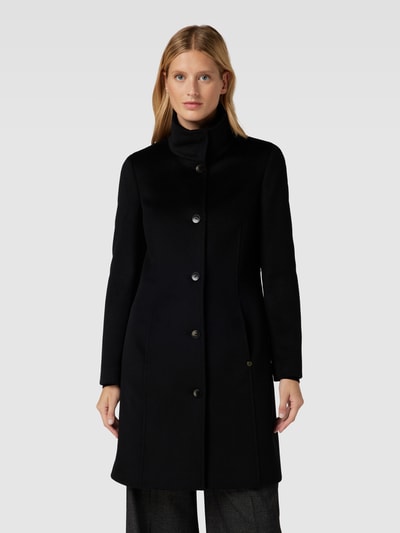 Pennyblack Lange wollen jas met opstaande kraag, model 'LIZ' Zwart - 4