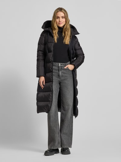 Peuterey Płaszcz pikowany z wpuszczanymi kieszeniami model ‘NUNKI’ Czarny 1