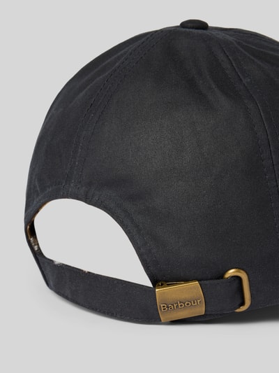 Barbour Basecap aus gewachster Baumwolle Dunkelblau 2