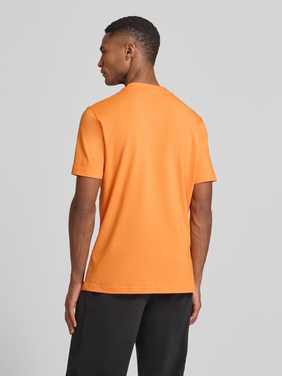 BOSS Green Regular Fit T-shirt z mieszanki bawełny model 'TEE' Pomarańczowy 5