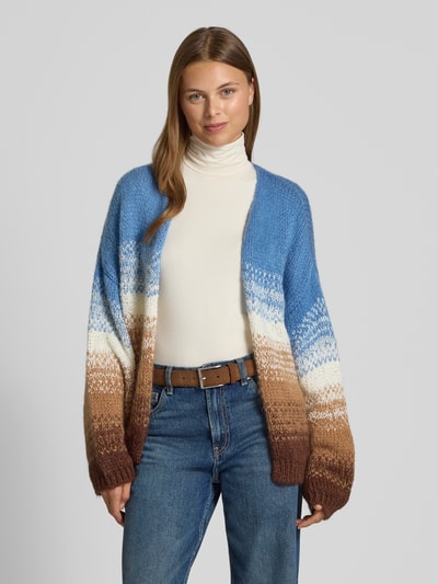 Rich & Royal Kardigan z prążkowanymi wykończeniami Szaroniebieski 4