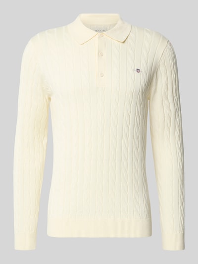 GANT sweter o kroju regular fit z czystej bawełny ' Złamany biały 1