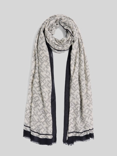 Tommy Hilfiger Schal aus Baumwoll-Mix mit Logo-Muster Blau 2
