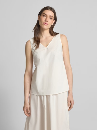 Christian Berg Woman Regular fit blousetop met V-hals Offwhite - 4