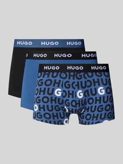 HUGO Trunks mit elastischem Logo-Bund im 3er-Pack Blau 1