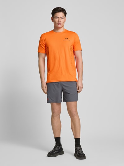 Under Armour T-Shirt mit Label-Print Orange 1