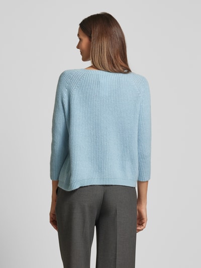 Weekend Max Mara Strickpullover mit Rundhalsausschnitt Modell 'XENO' Hellblau 5