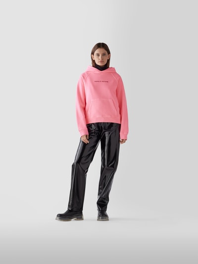 Zadig & Voltaire Hoodie mit Label-Print Neon Pink 1