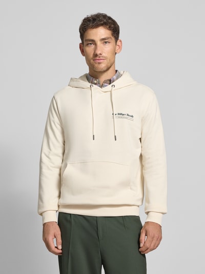 Tommy Hilfiger Regular Fit Hoodie aus reiner Baumwolle Offwhite 4