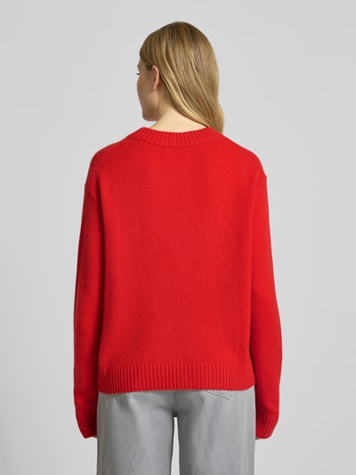 Christian Berg Woman Kasjmier pullover met ribboorden Rood - 5