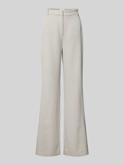 Calvin Klein Womenswear Wide leg stoffen broek met riemlussen Lichtgrijs - 2