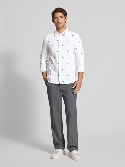 PAUL SMITH Tailored Fit Freizeithemd mit Kentkragen Weiss 1