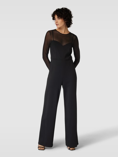 V by Vera Mont Jumpsuit mit semitransparentem Oberteil Black 4