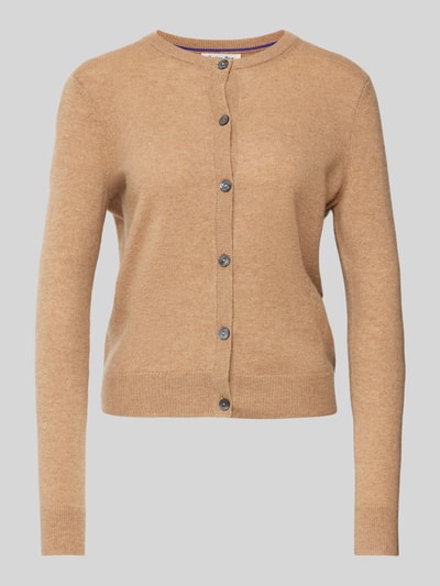 Christian Berg Woman Cardigan mit durchgehender Knopfleiste Camel 2