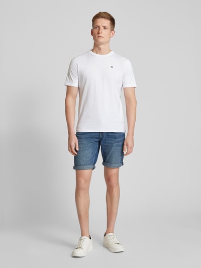 Tom Tailor Bermudas mit Label-Detail Mittelgrau 1